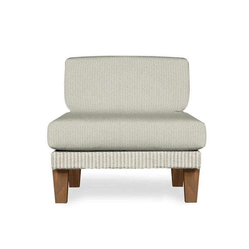 Catalina Outdoor Teak Lounge Chair, Demo Mist, Linen
