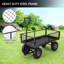 200KG Heavy Duty Steel Garden Trolley, Utility Rolling Cart with Removable Sides, Dual-Function Handle & 25cm Pneumatic Wheels for Tools, Plants and Soil-129510684-129510686