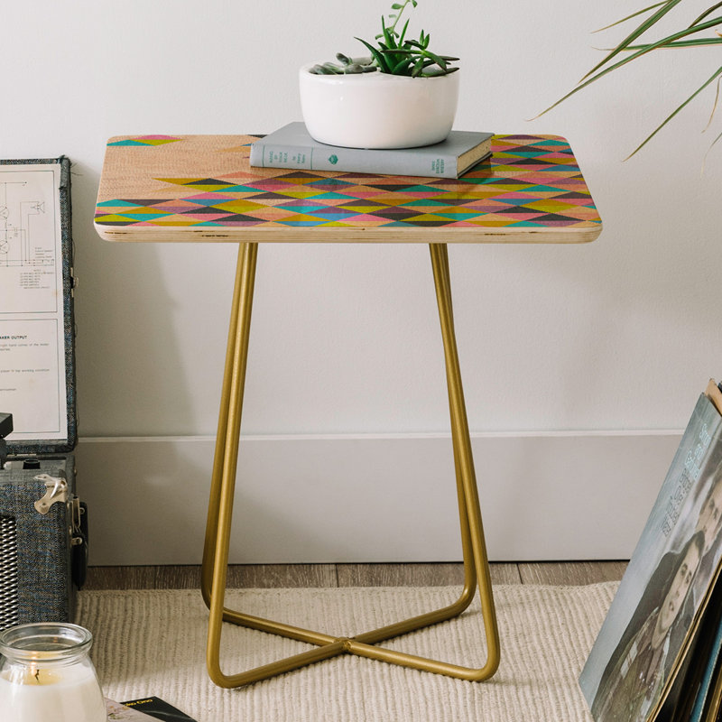 Solid Wood Top End Table
