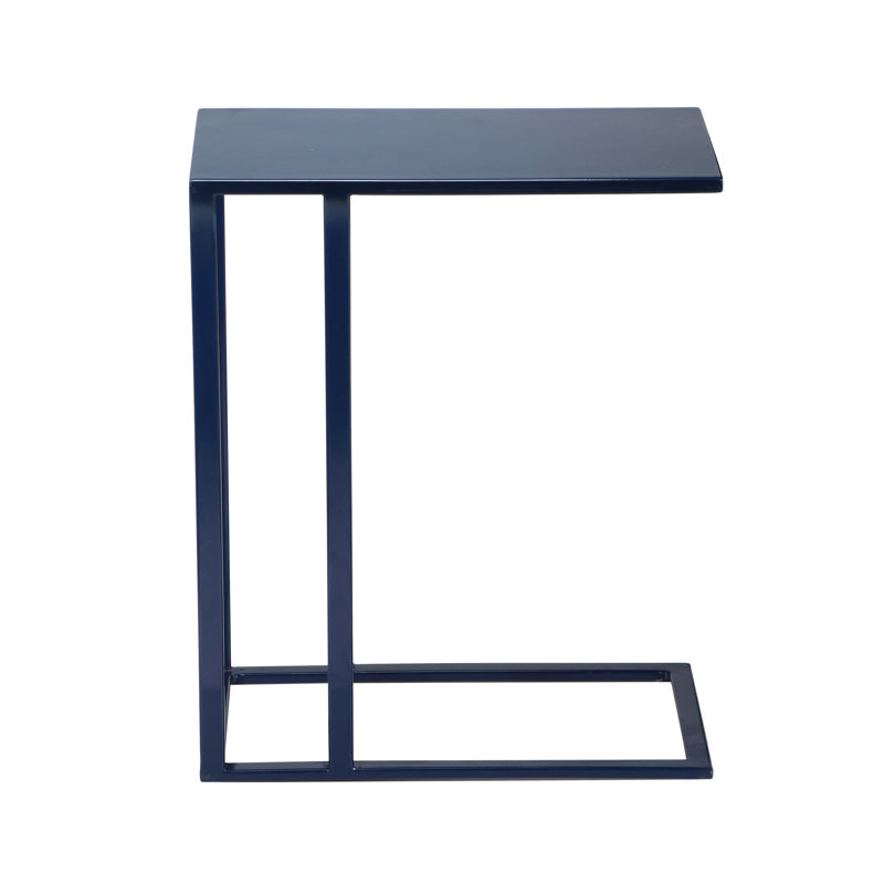 Salma Colorful Enamel End Table, Navy