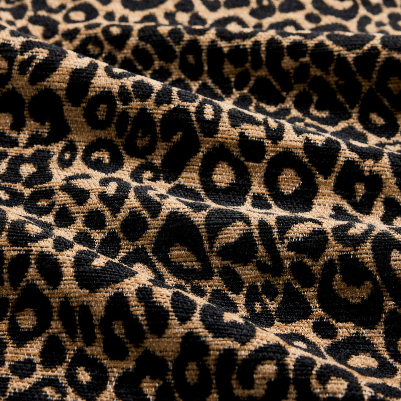 Canapé Comfy Chenille Leopard, H 34,6 po x l 69,2 po x P 33 po, Brun / Noir