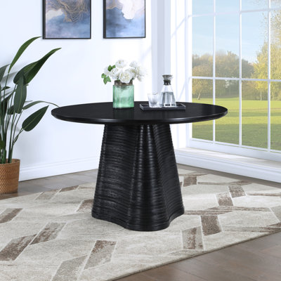 Izahia 48" Solid Wood Pedestal Dining Table