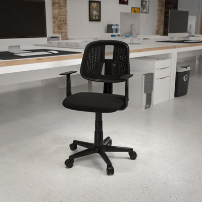 Meridian Mid-Back Swivel Mesh Task Office Chair with Pivot Back