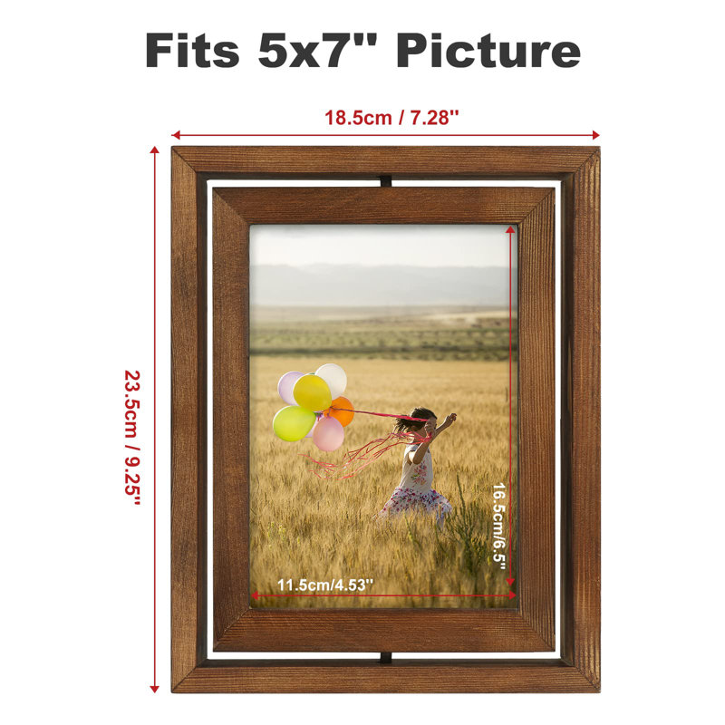 Kashanna Solid Wood Picture Frame - Set of 2, Carbonized Brown