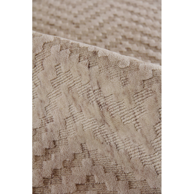 Demani Wool Chevron Area Rug in Raffia, Rectangle 9' x 12'
