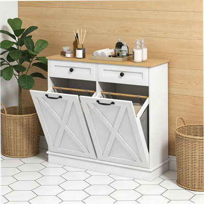 Armoire de rangement pour salle de bain, armoire à linge inclinable