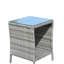 Table basse avec patio extérieur en verre trempé transparent