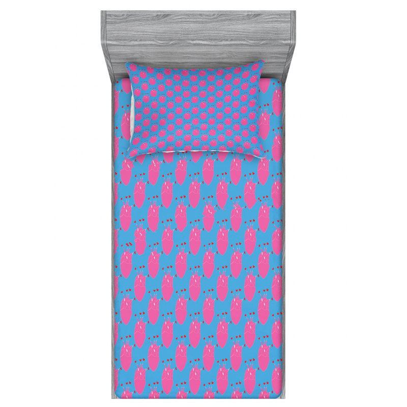 Microfiber Sheet Set, Twin Sheet Set with Fitted Sheet