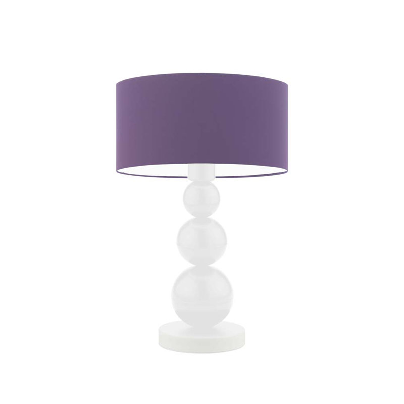 Henrika Metal Desk Lamp, Violet, White