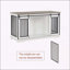 Très grande armoire télé avec cage et cage pour chien-1766386005