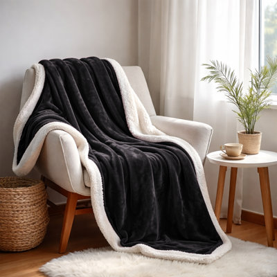 Sherpa Fleece Ultra Soft Plush Reversible Blanket