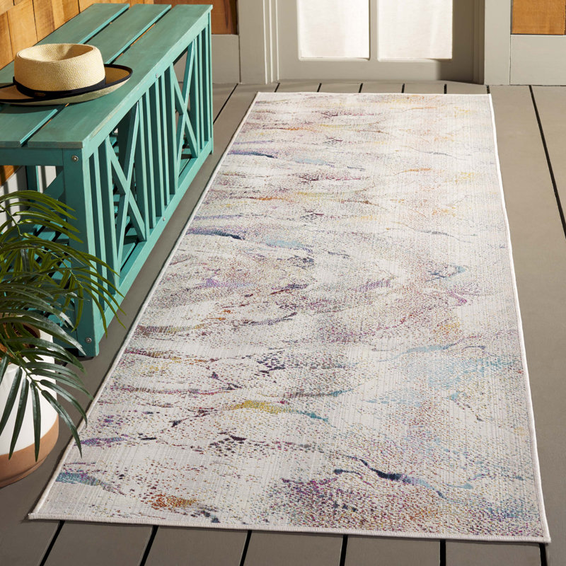 Effrem Performance Abstract Indoor/Outdoor Area Rug, Runner 2'6" x 8'