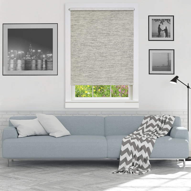 Rouleaux de jute Eco filtrant la lumière, Gris, L 34 po x L 72 po