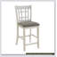 Antique White Finish Wood Framed Counter Height Chair Set, Upholstered Seat for Comfort and Elegance in Dining Rooms