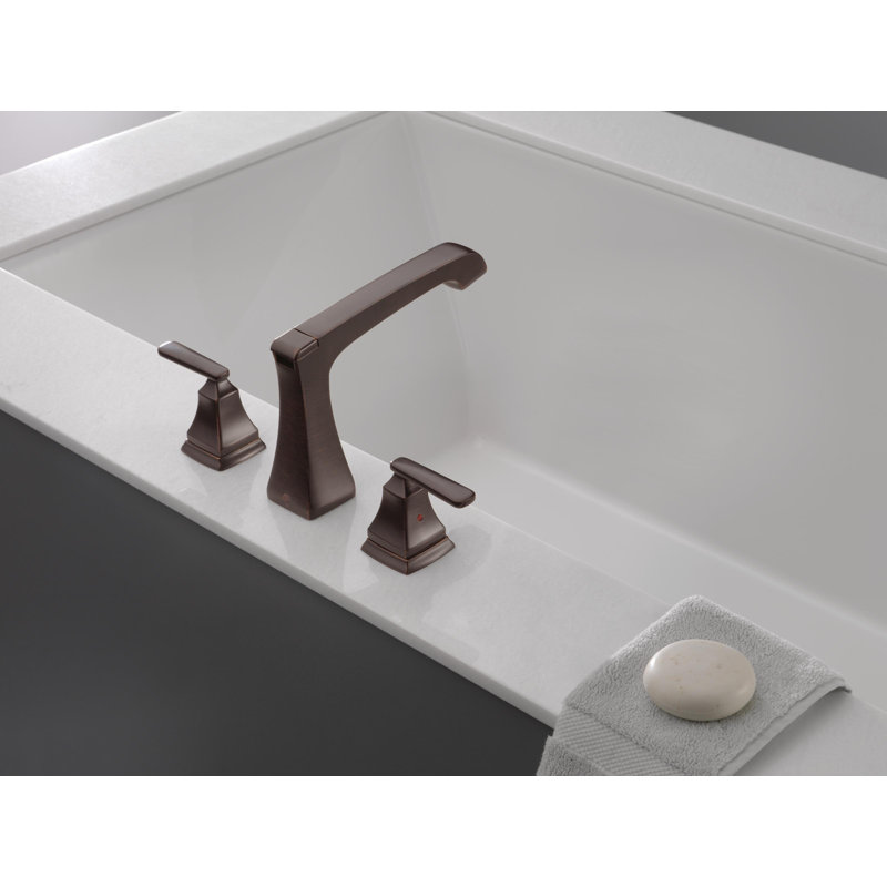 Ashlyn Double Handle Deck Mounted Roman Tub Faucet Trim, Venetian Bronze