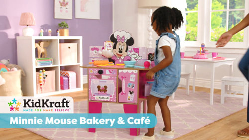 Disney Minnie Mouse Kitchen Countertop Size Pretend Pink Play Set Oven Sink