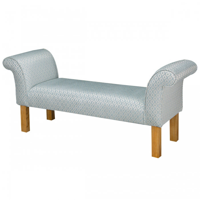 Medium Settle Bench, Blue, Trellis