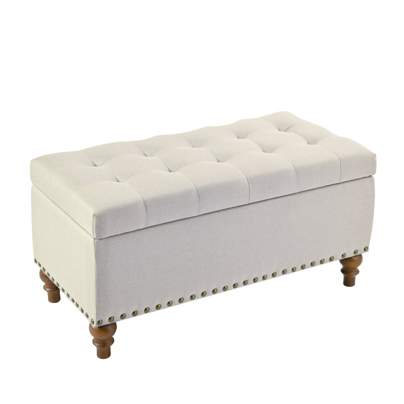 Ottoman storage bench,, Beige