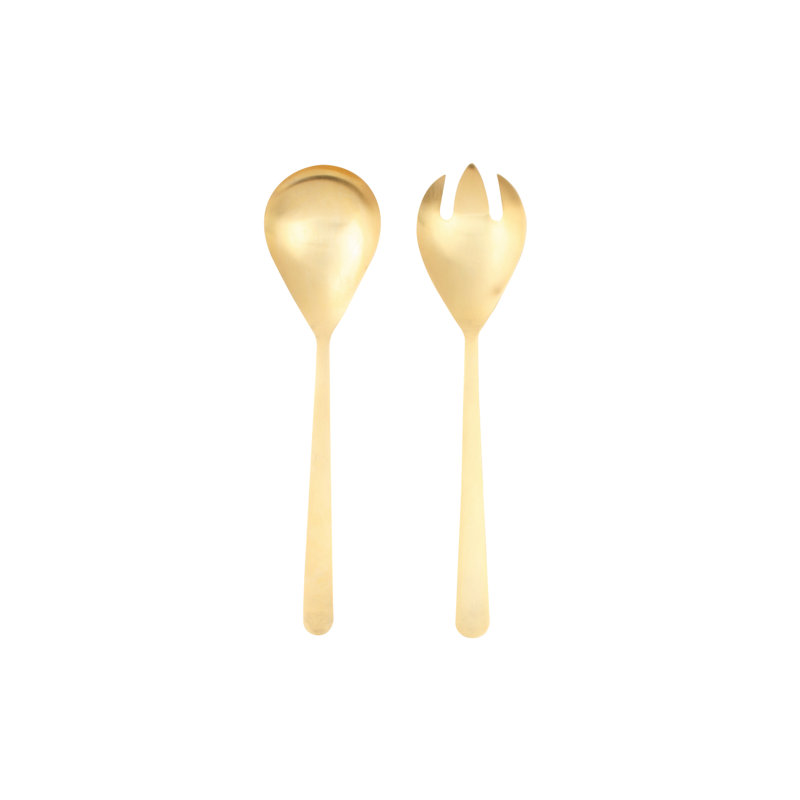 Stainless Steel Serving Piece, Matte Gold