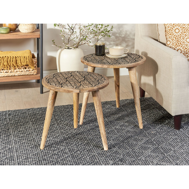 Bernardete Solid Wood Nesting Tables