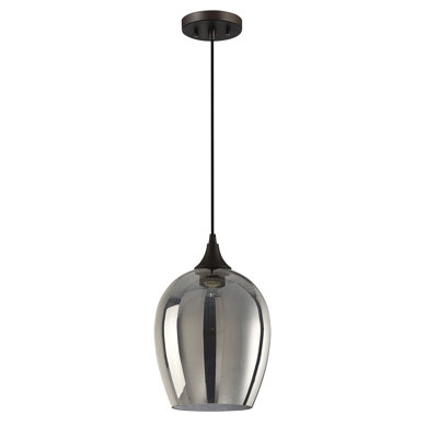 Mini-luminaire 1 lumière Meridian en bronze huilé