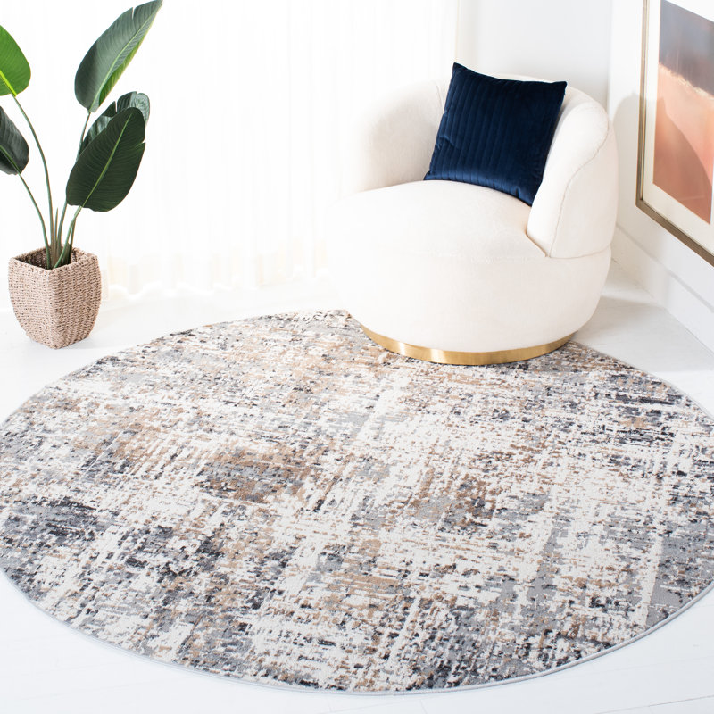 Tapis abstrait Bien-Zachary 100 Performance, Rond 9 pi