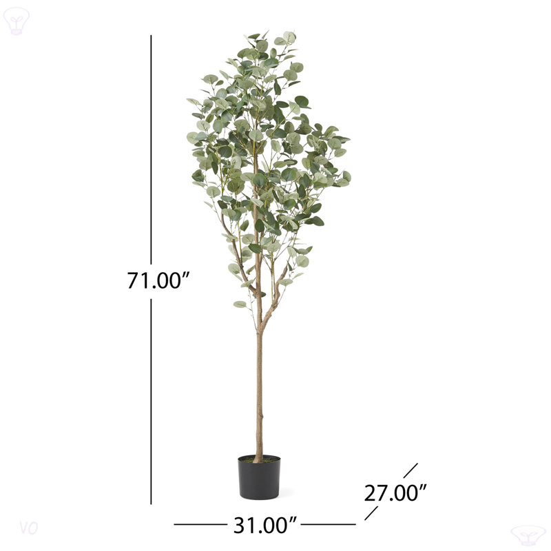Arbre artificiel eucalyptus artificiel, H 71,05 po x l 31,05 po x P 26,97 po