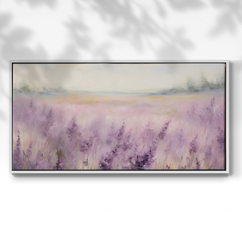 Série paysage - DCCxxiii - Toile tendue avec châssis encadré - Prêt à être accroché, H 21 po x l 41 po, Blanc