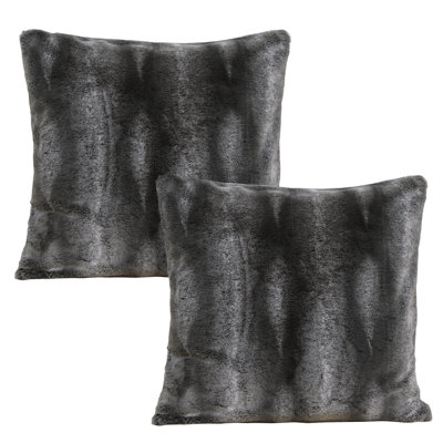  Ensemble de 2 coussins en fausse fourrure Tip Impression