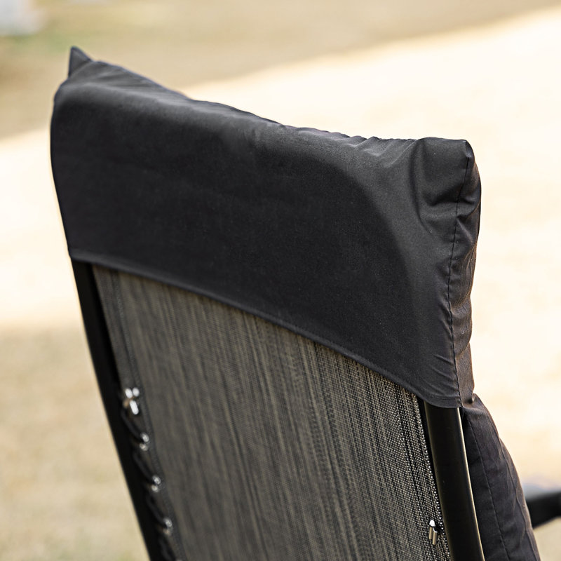 Zero Gravity Chair Folding Reclining Lounge Chair With Padded Cushion, Black
