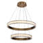 43.75" Modern Urban Bronze 3-Tier Glass Ring LED Chandelier with Dimmable 3CCT Lighting-193455478-193455479