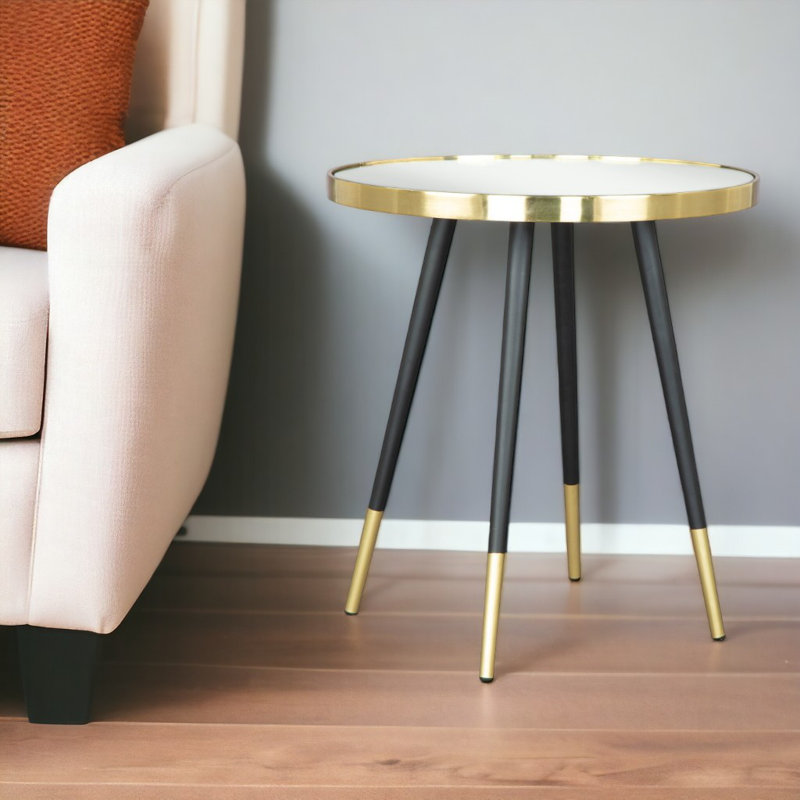 Particle Side Table Black & Gold