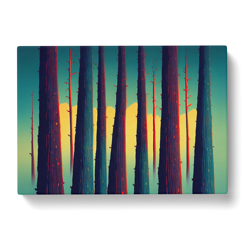 Modern Pine Tree Forest Vol.1 - Wrapped Canvas, 50cm H x 76cm W x 3cm D