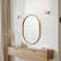 Quebec Solid Oak Oval Wall Mirror
