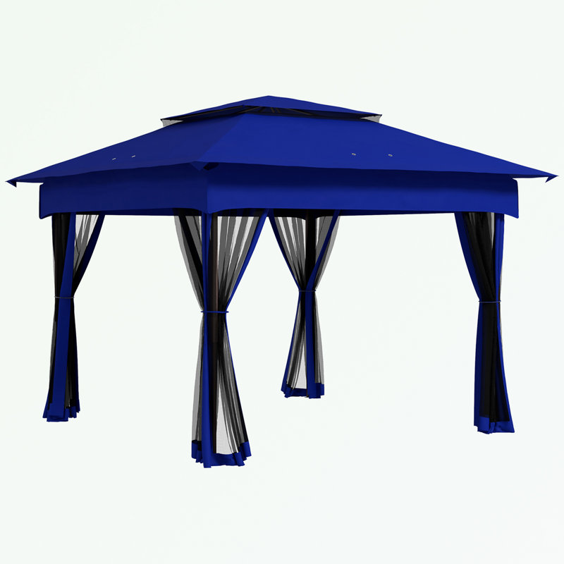 Pavillon de jardin extérieur avec filet amovible