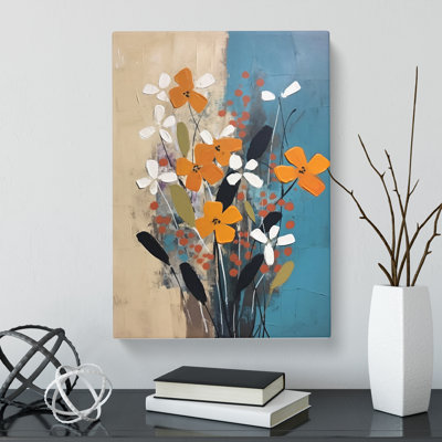 Mid Century Flowers Vol.2 - Wrapped Canvas