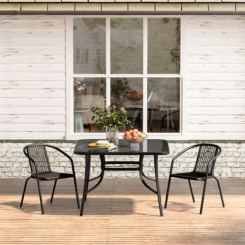 Bedfo Patio Dining Set with Square Table