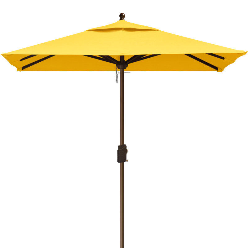 Parasol de marché carré 6 pi Nahlani, Jaune