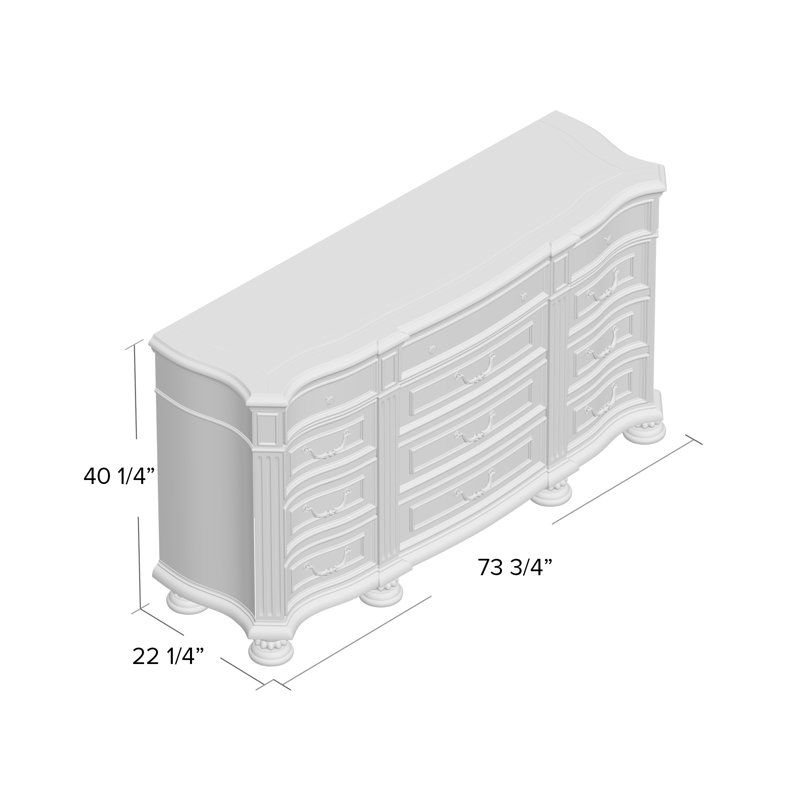 Rhapsody 73'' W 12 - Drawer Dresser