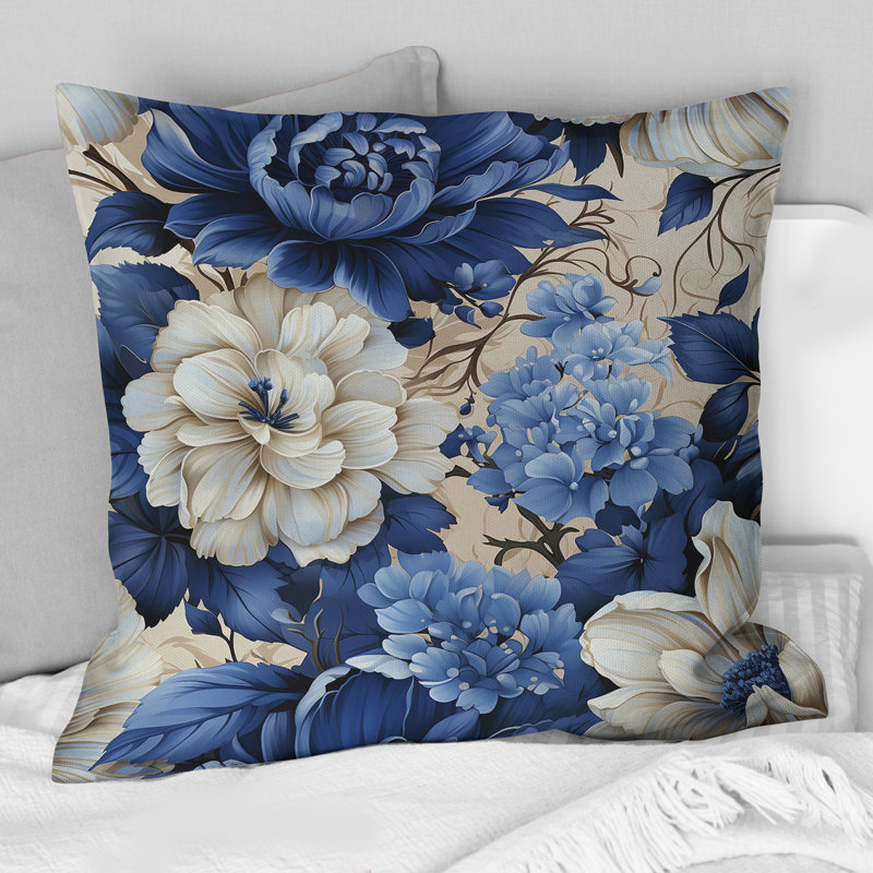 Coussin Cobalt, H 18 po x l 18 po