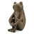 12''H MGO Bronze Squatting Frog Statue