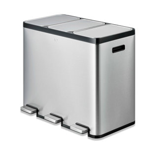 Stainless Steel 60 Litre Step On Recycling Bin