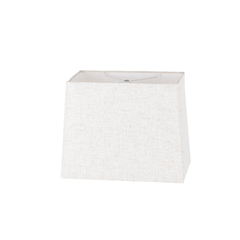 Oatmeal Rectangle Lampshade, 9.5" H x 11.8" W x 7" D, Brown