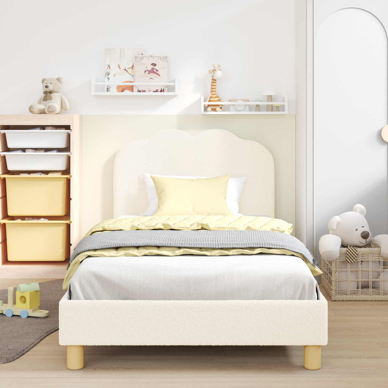 Bed Frame, European Single (90 x 200 cm), Cream