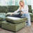 Hutcheson 131.4'' Wide U-Shaped Sectional Sofa Livingroom Storage Couch With Ottoman Removable Washable Cushion-2131311112