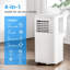 Climatiseur portatif - 450 pieds carrés Pi. Couverture, 4 en 1, refroidissement puissant, mode veille, minuterie 24H, ensemble de fenêtre pour chambre / appartement-125938578