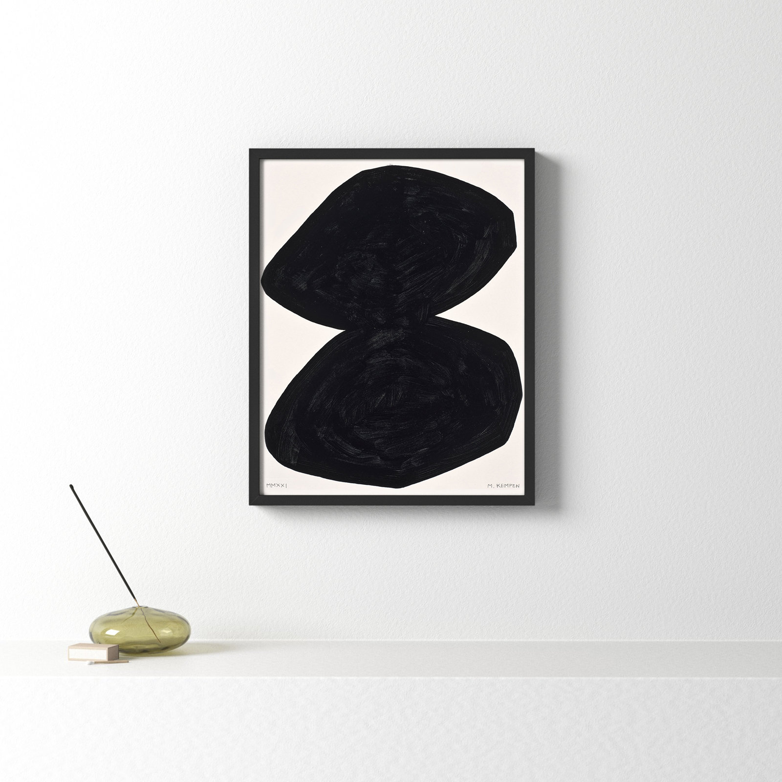 Module On White 2 by Michael Kempen, Black, 20" H x 16" W x 1.25" D