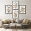 «Wild Floral Botanical Rustic Artwork, encadré, impression, affiche, petit art mural de salle de bain», 4 pièces-101825641-101825640