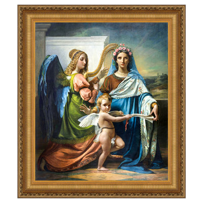 Saint Cecilia of Rome, 1824 Framed Print on Canvas