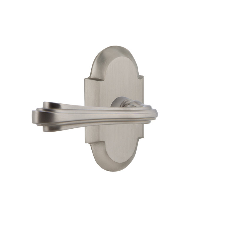 Figurine Cottage simple avec levier fleur, Nickel satiné, Gaucher
